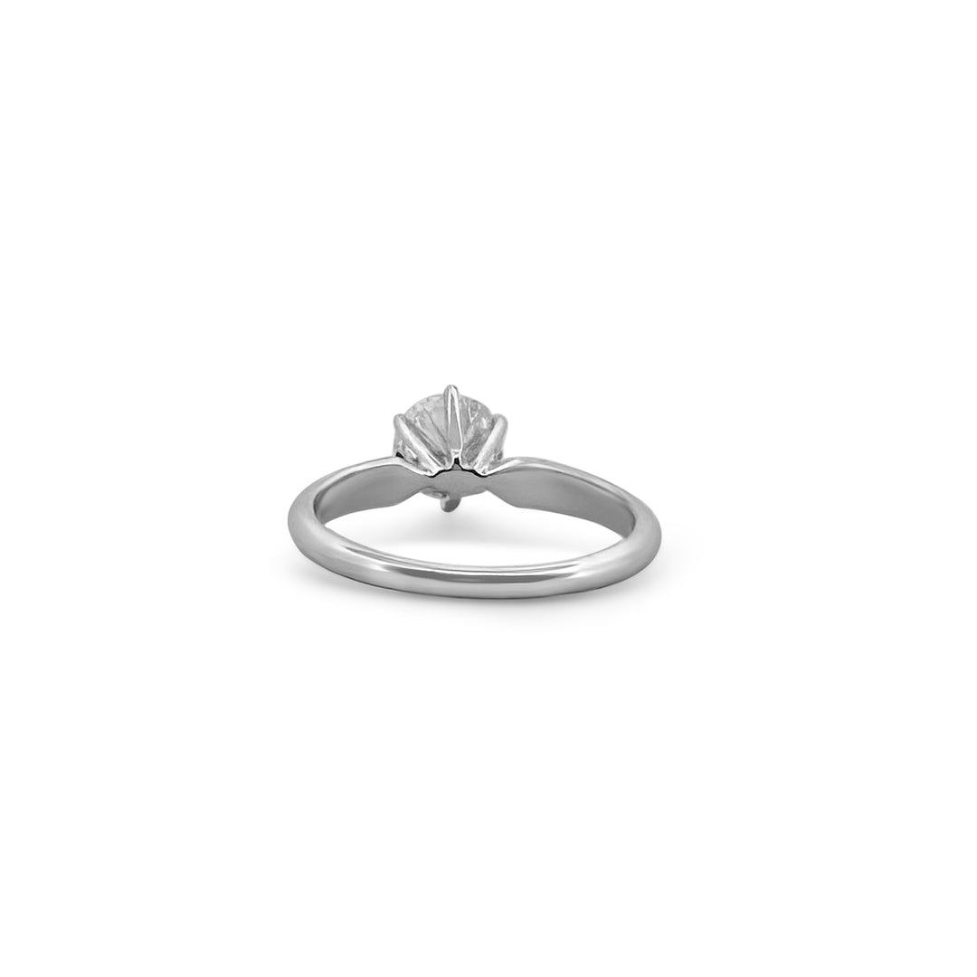 1.10cts Round Brilliant Diamond Solitaire Engagement Ring in 14k White Gold - under gallery
