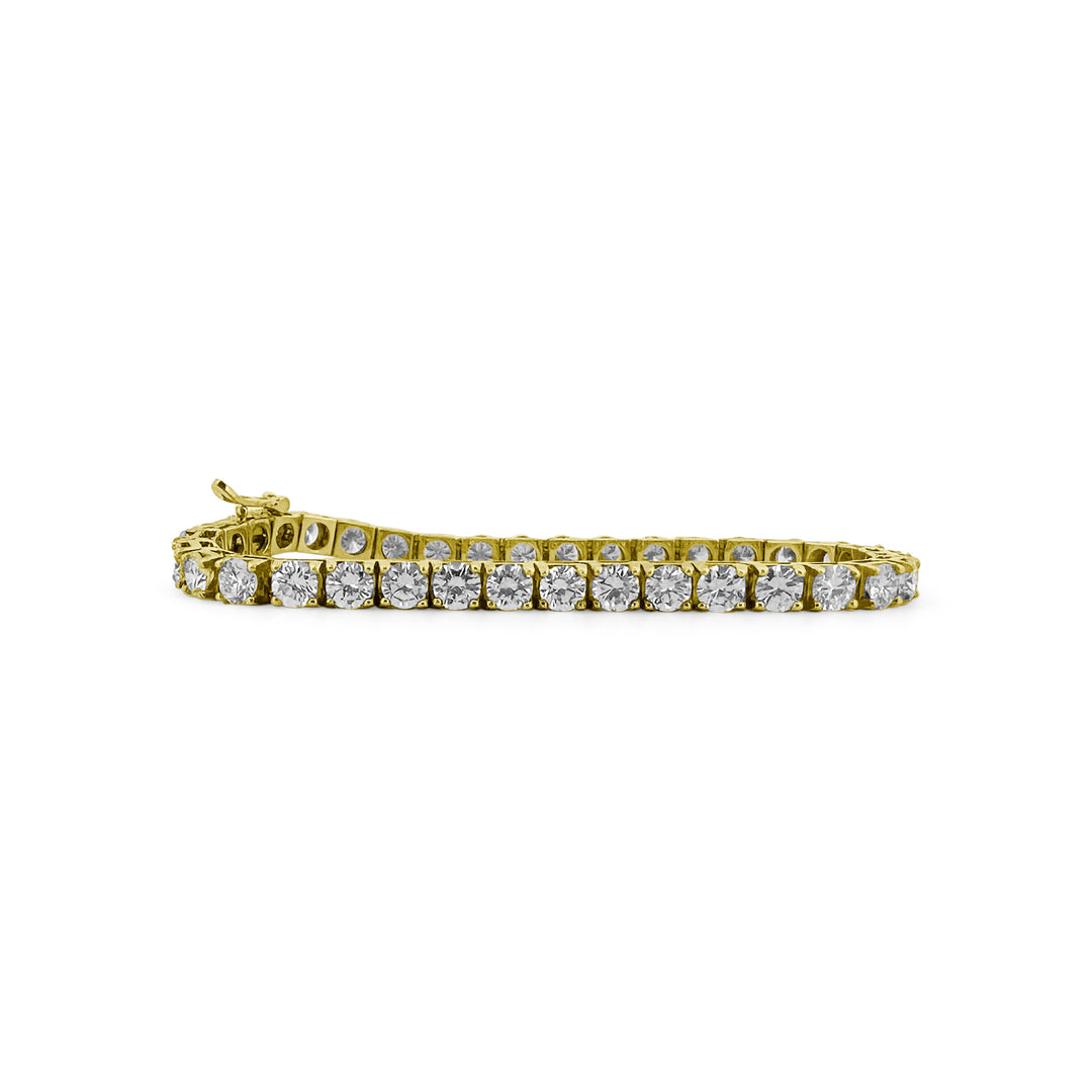 12.05ctw Round Brilliant Diamond Tennis Bracelet in 14k Yellow Gold