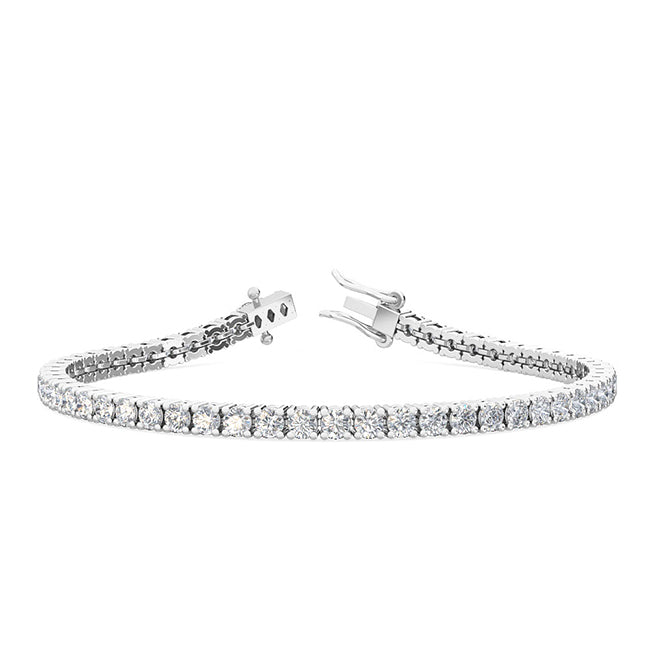 5ctw Round Brilliant Cut Lab-Grown Diamond Tennis Bracelet in 14k White Gold