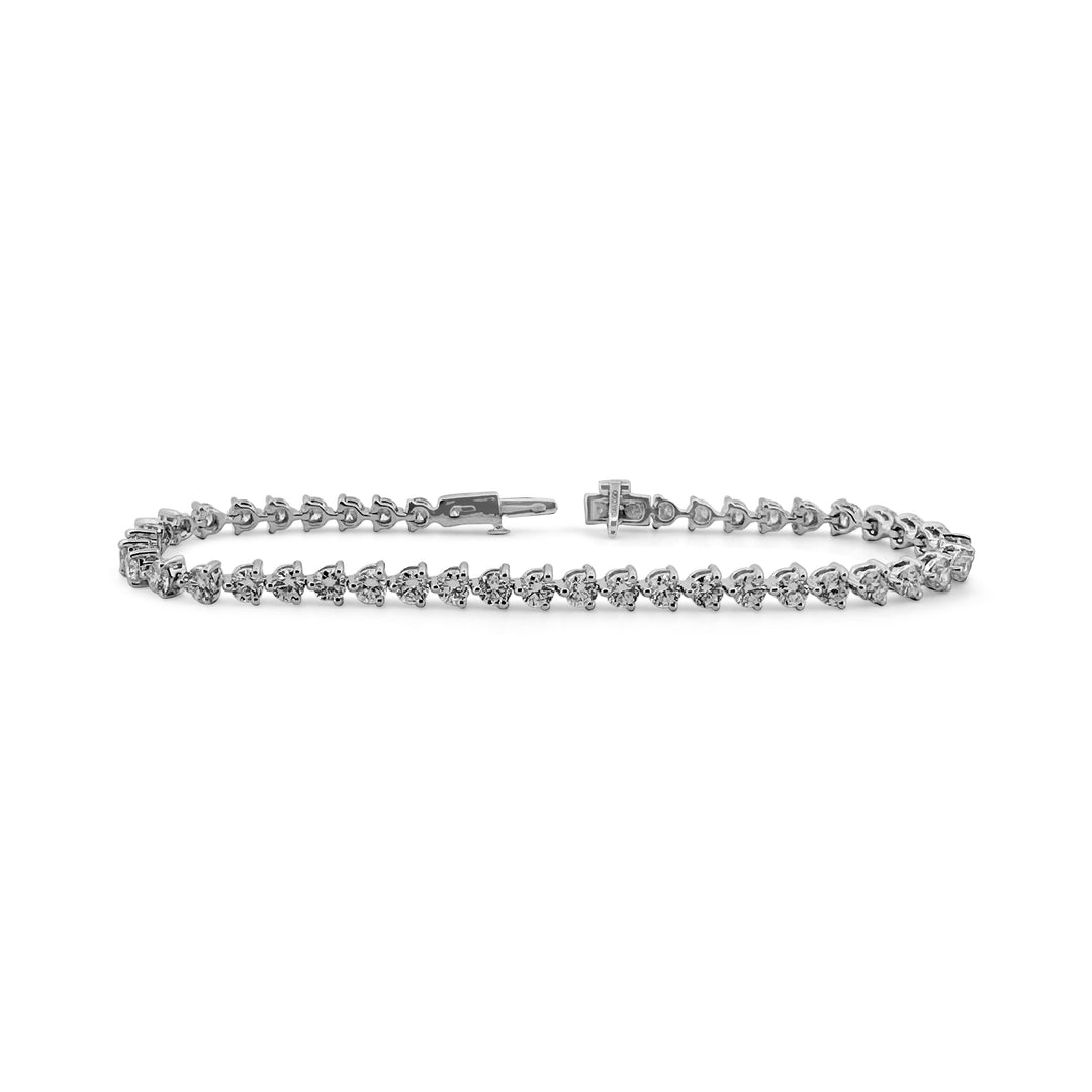 5.18ctw Round Brilliant Lab Grown Diamond Tennis Bracelet in 14k White Gold