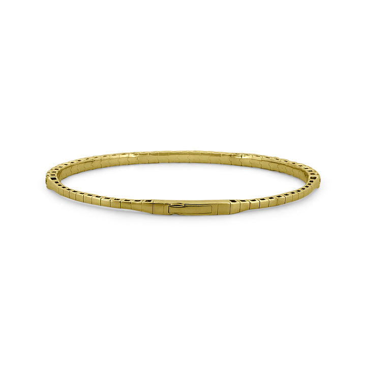 2.97ctw Round Brilliant Diamond Flex Bangle Bracelet in 14k Yellow Gold - clasp