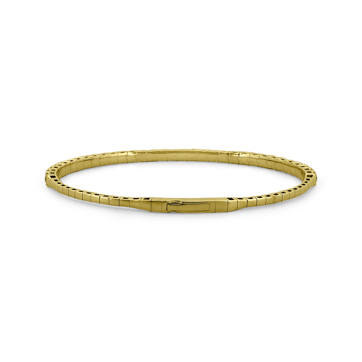 3ctw Round Brilliant Diamond Flex Bangle Bracelet in 14k Yellow Gold - clasp