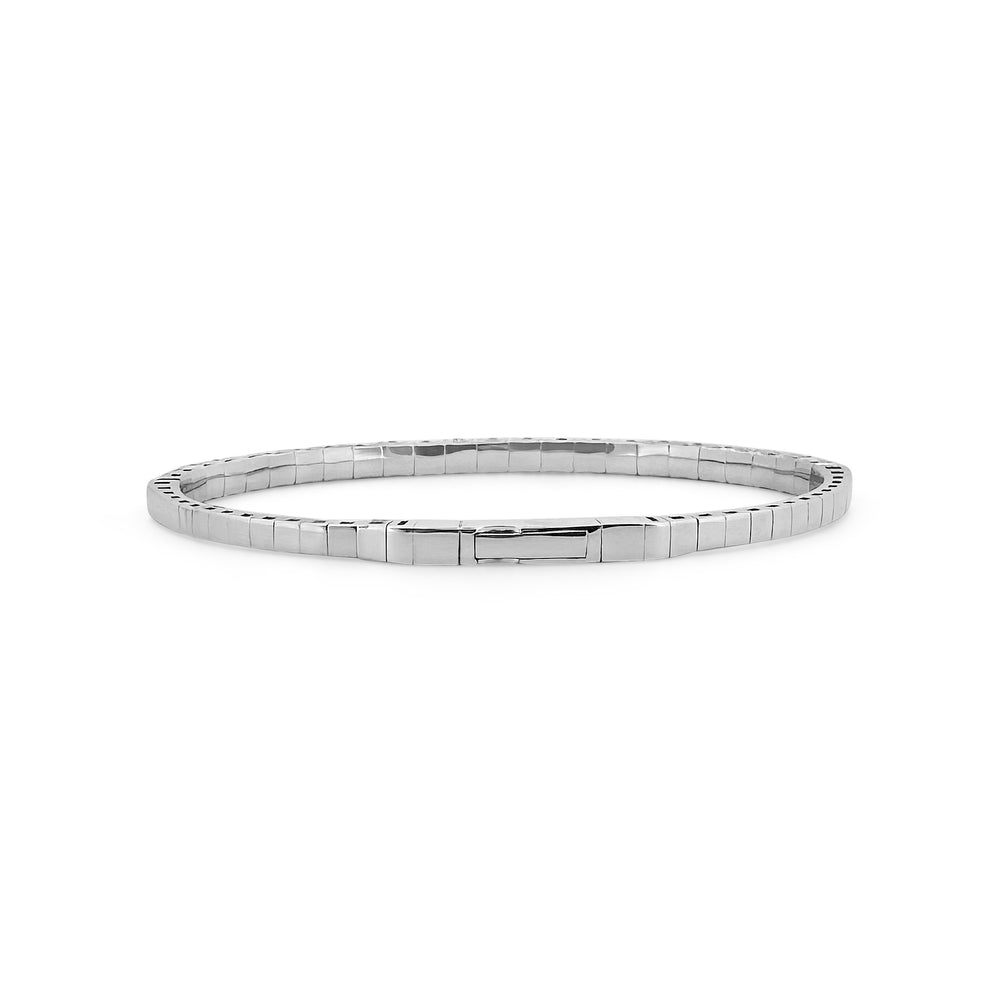4.07ctw Round Brilliant Diamond Flex Bangle Bracelet in 14k White Gold - back