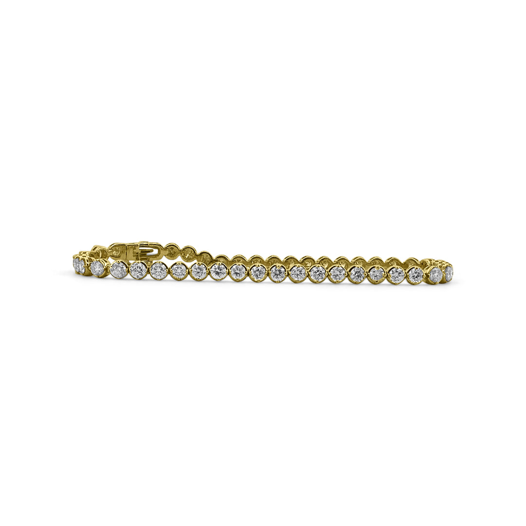 4.88ctw Round Brilliant Diamond Tennis Bracelet in 14k Yellow Gold