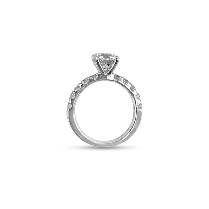 2.03cts Round Brilliant Lab-Grown Diamond 14 Karat White Gold Engagement Ring