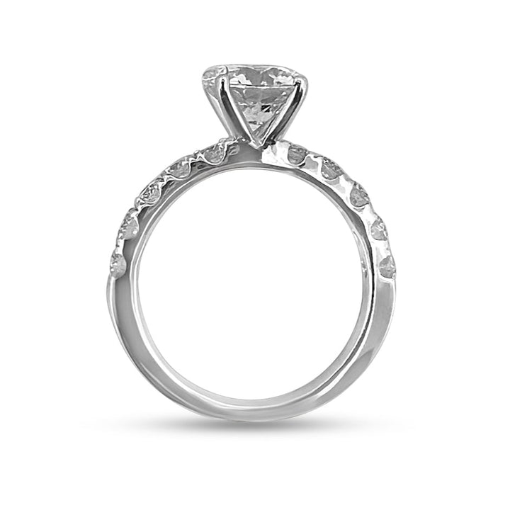 2.03cts Round Brilliant Lab-Grown Diamond 14 Karat White Gold Engagement Ring