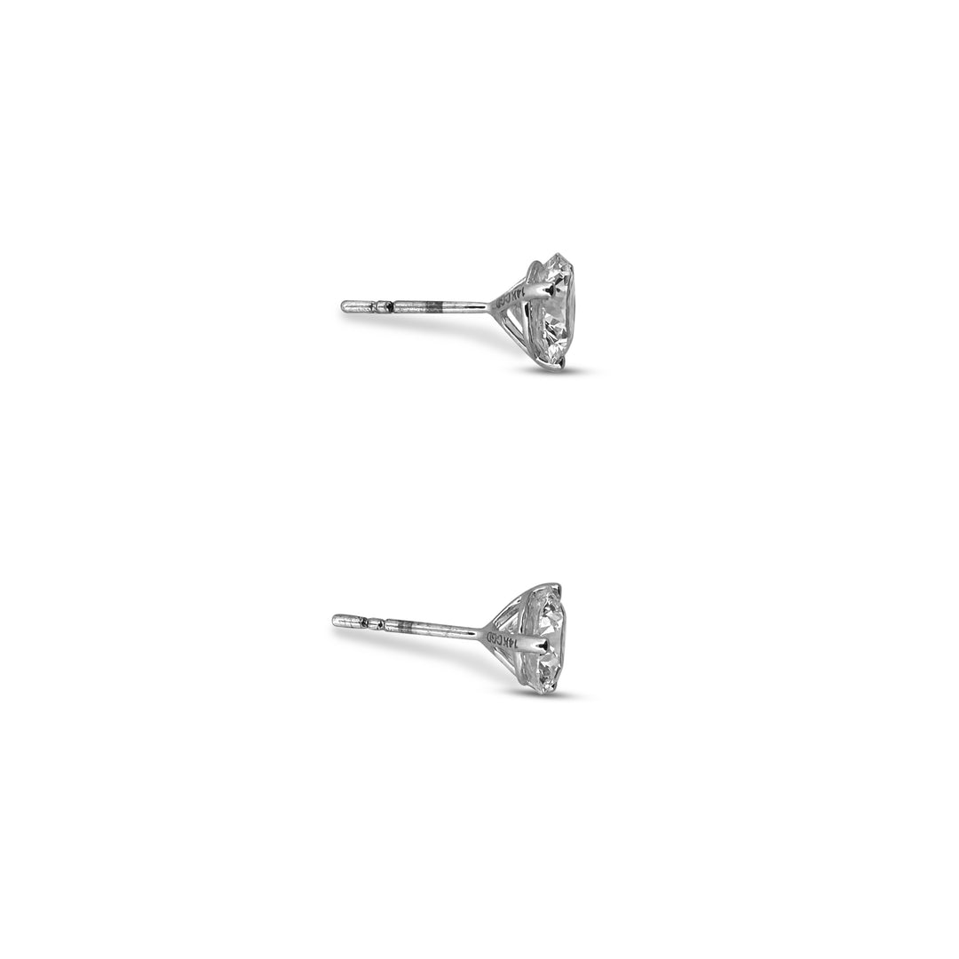 3ctw Round Brilliant Lab-Grown Diamond Stud Earrings in 14 Karat White Gold