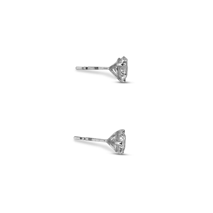 3ctw Round Brilliant Lab-Grown Diamond Stud Earrings in 14 Karat White Gold