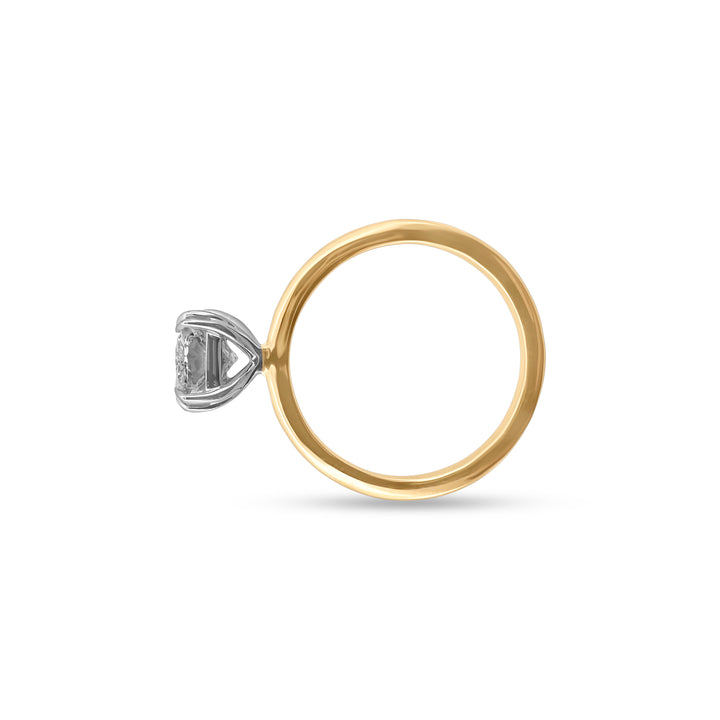  2.20cts Radiant Cut Lab-Grown Diamond Solitaire Engagement Ring in 14k Yellow and White Gold