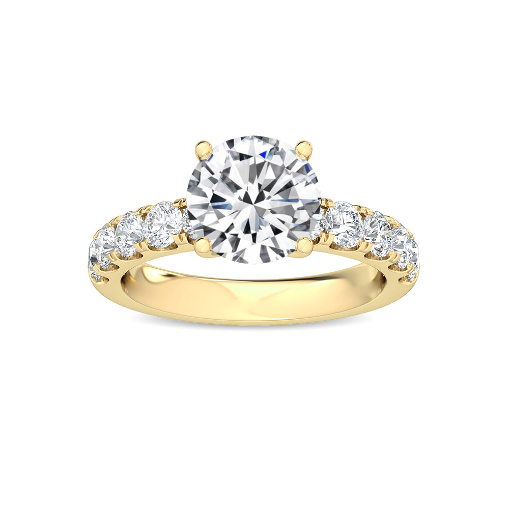 2.87ctw Round Brilliant Lab-Grown Diamond Engagement Ring in 14k Yellow Gold