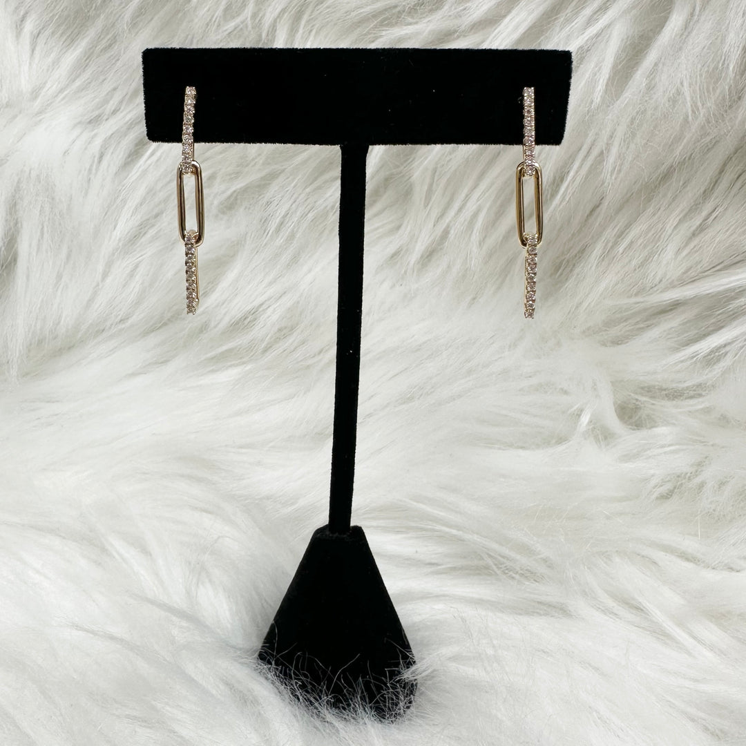 0.32ctw Lab-Grown Diamond Dangle Earrings in 14kt Yellow Gold - Elite Fine Jewelers