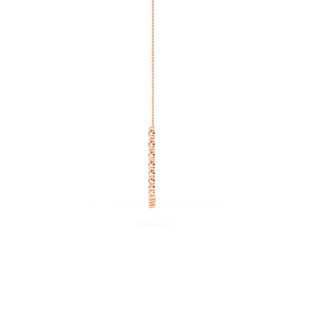 3.89ctw Round Brilliant Lab-Grown Diamond Necklace in 14k Rose Gold