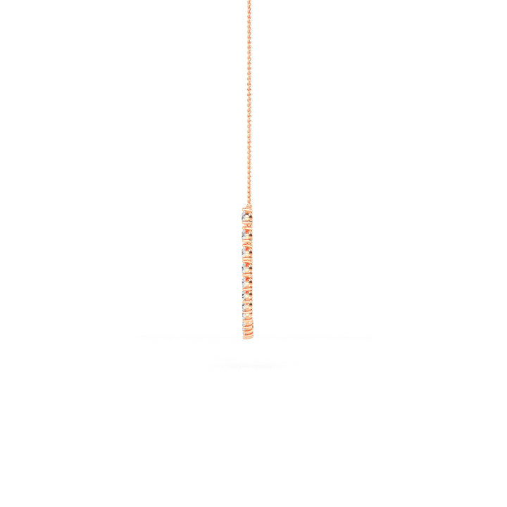 3.89ctw Round Brilliant Lab-Grown Diamond Necklace in 14k Rose Gold