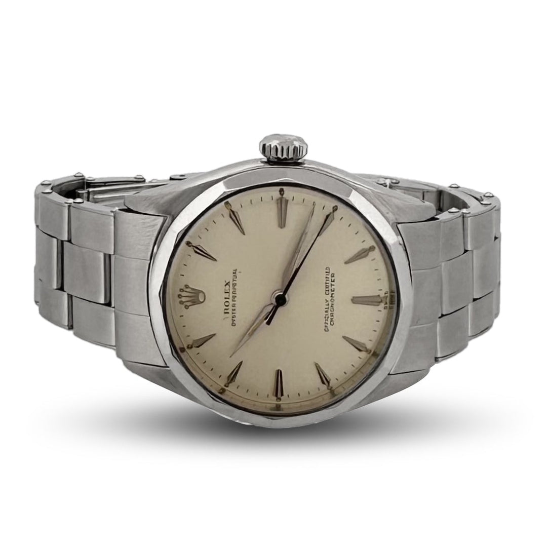 1958 Rolex Oyster Perpetual 34mm Stainless Steel Oyster Bracelet Watch