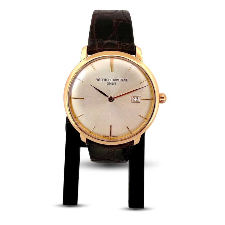Frederique Constant Slimline 40mm 18k Rose Gold Automatic Strap Watch