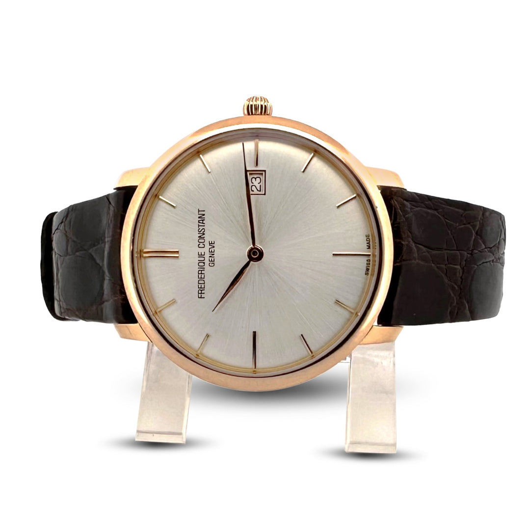 Frederique Constant Slimline 40mm 18k Rose Gold Automatic Strap Watch