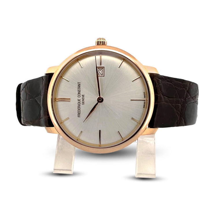 Frederique Constant Slimline 40mm 18k Rose Gold Automatic Strap Watch
