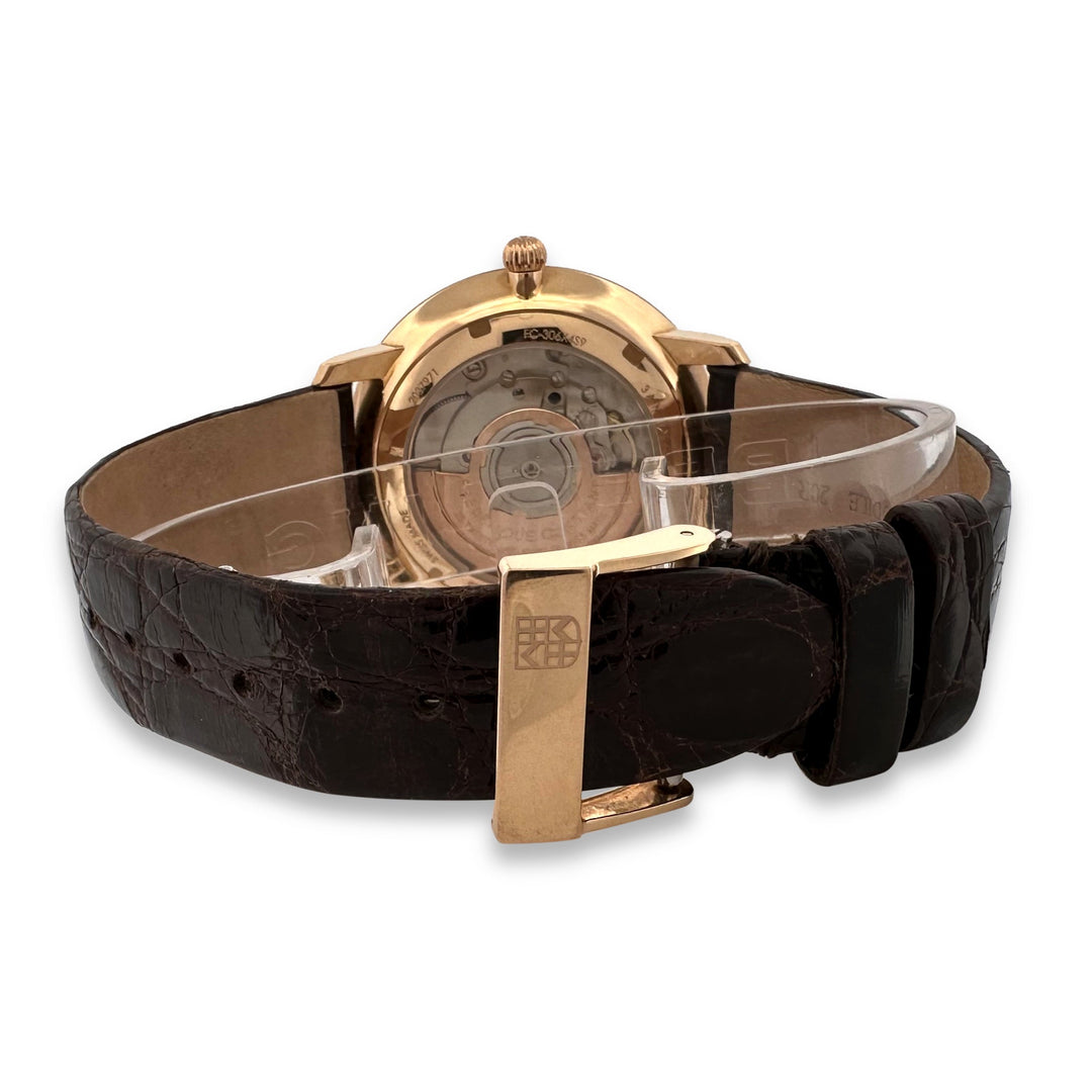 Frederique Constant Slimline 40mm 18k Rose Gold Automatic Strap Watch