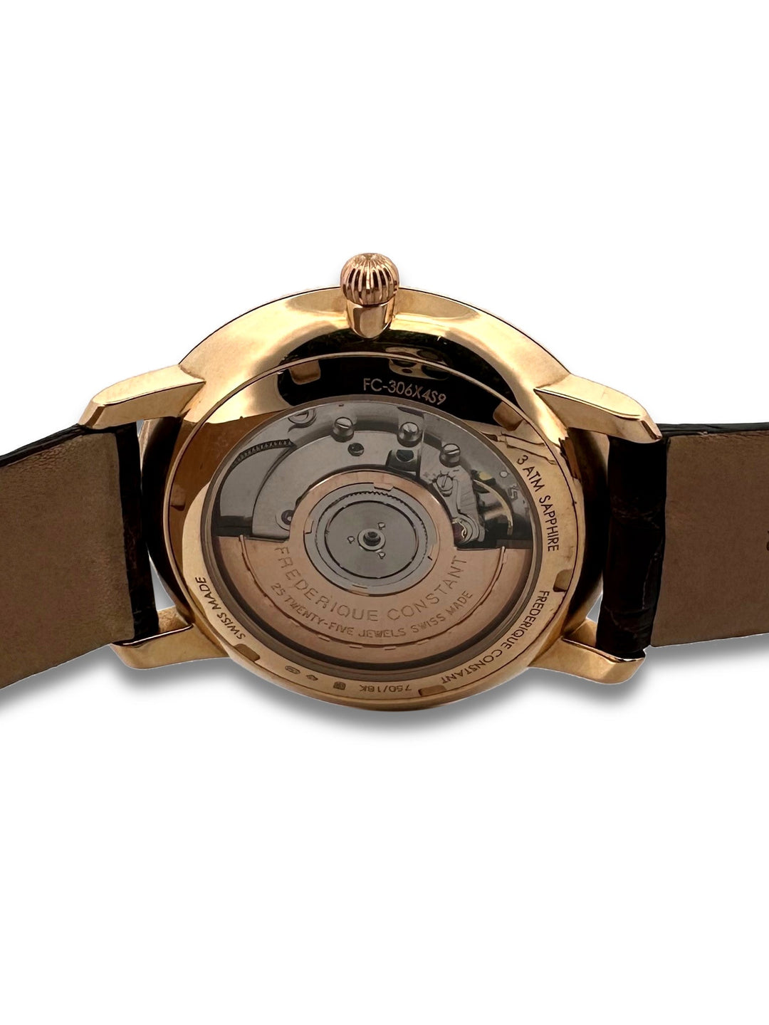 Frederique Constant Slimline 40mm 18k Rose Gold Automatic Strap Watch