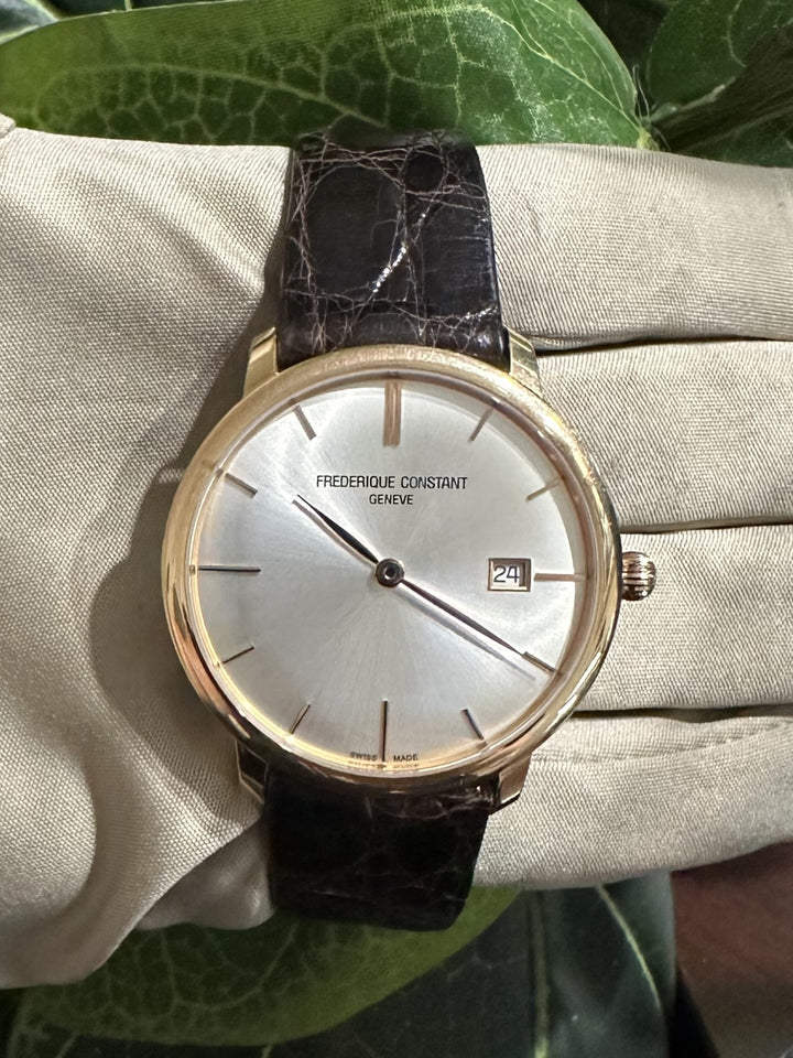 Fredrique Constant Slimline 40mm 18k Rose Gold Automatic Strap Watch