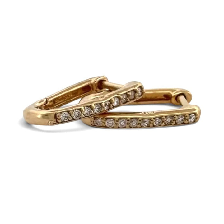 0.08ctw Lab-Grown Diamond Huggie Hoop Earrings in 14kt Yellow Gold