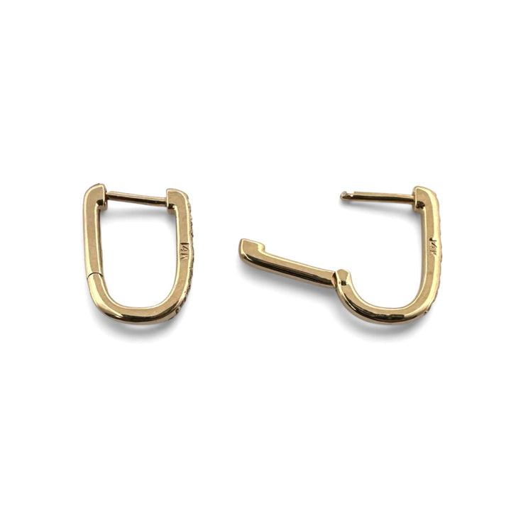 0.08ctw Lab-Grown Diamond Huggie Hoop Earrings in 14kt Yellow Gold