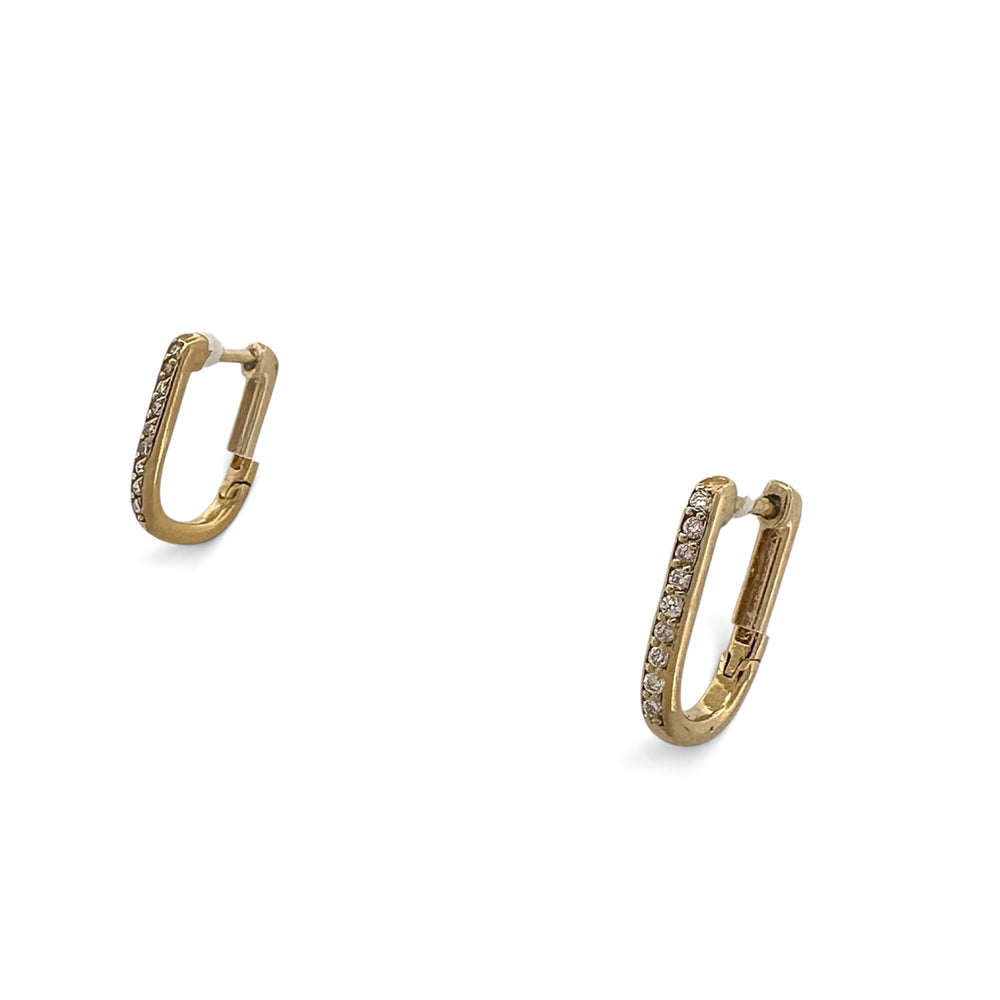 0.08ctw Lab-Grown Diamond Huggie Hoop Earrings in 14kt Yellow Gold