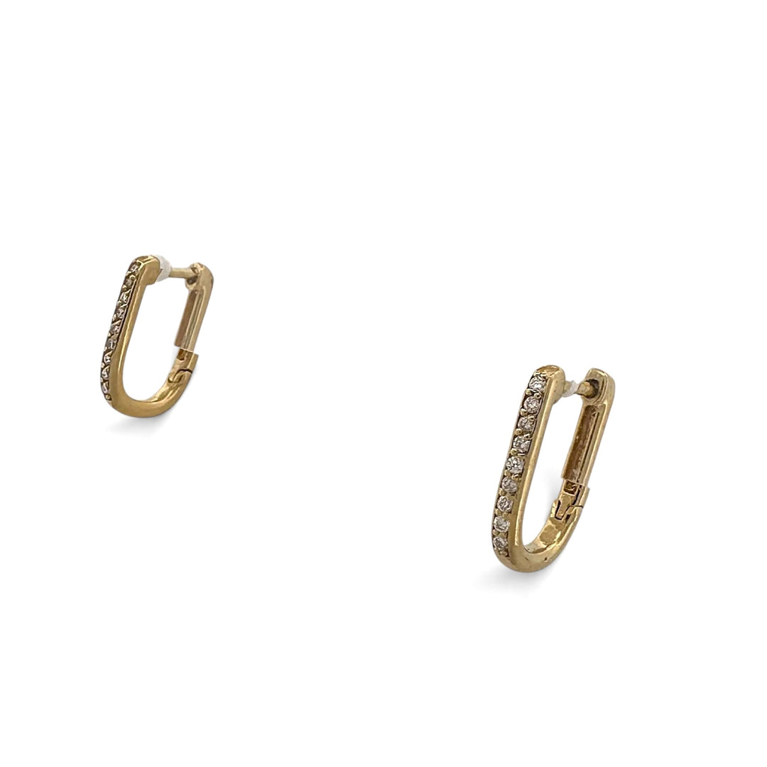 0.08ctw Lab-Grown Diamond Huggie Hoop Earrings in 14kt Yellow Gold