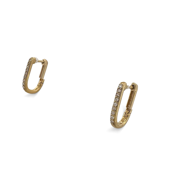 0.08ctw Lab-Grown Diamond Huggie Hoop Earrings in 14kt Yellow Gold