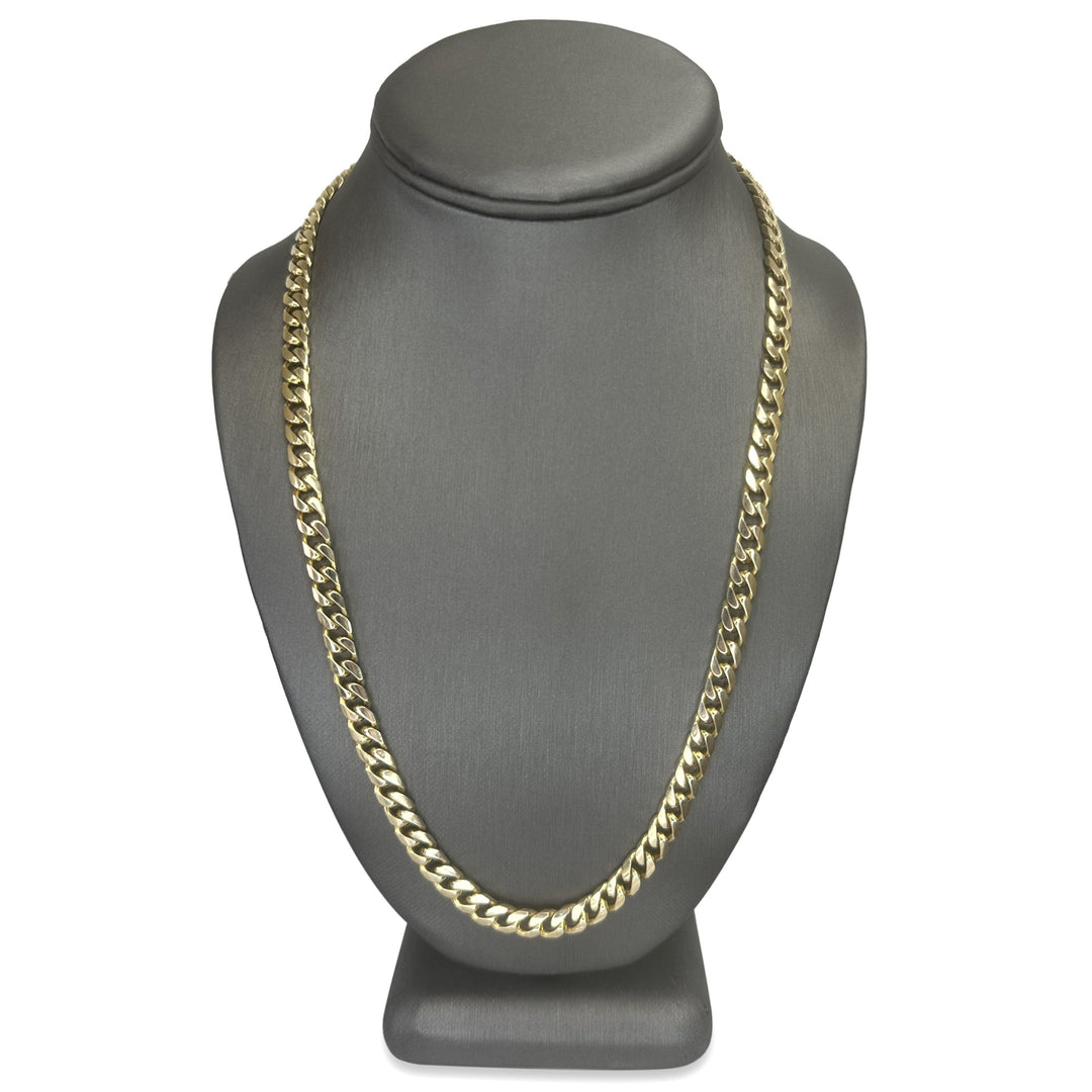 6.5mm Cuban Link 22 Inch Chain Necklace in Solid 14k Yellow Gold