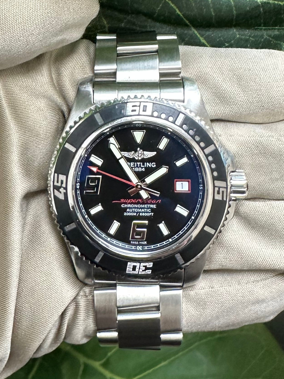 2013 Breitling SuperOcean Chronometer 43mm Stainless Steel Watch