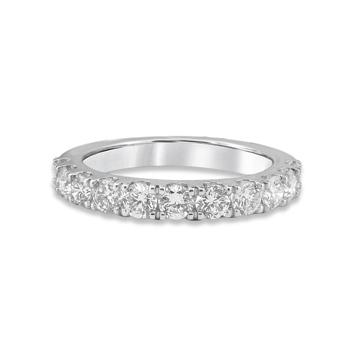 1ctw Round Brilliant Lab-Grown Diamond Wedding Band or Stackable Ring in 14k White Gold