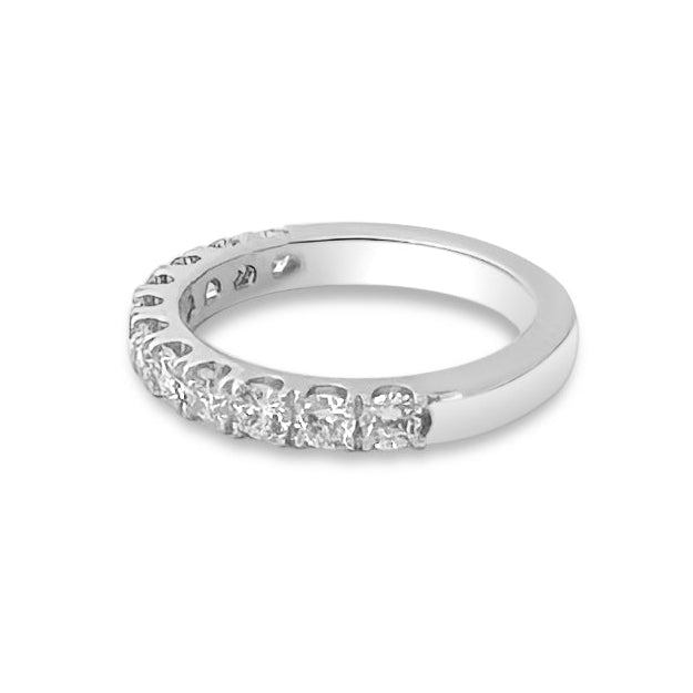 1ctw Round Brilliant Lab-Grown Diamond Wedding Band or Stackable Ring in 14k White Gold