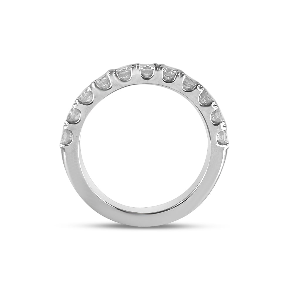 1ctw Round Brilliant Lab-Grown Diamond Wedding Band or Stackable Ring in 14k White Gold