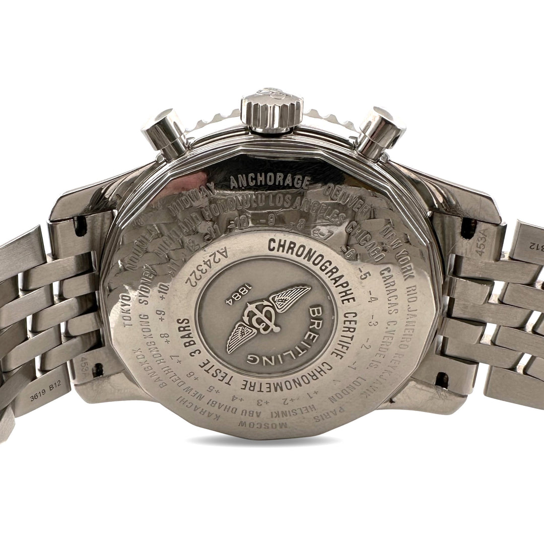 Breitling Navitimer World 46mm Stainless Steel Bracelet Watch with Box