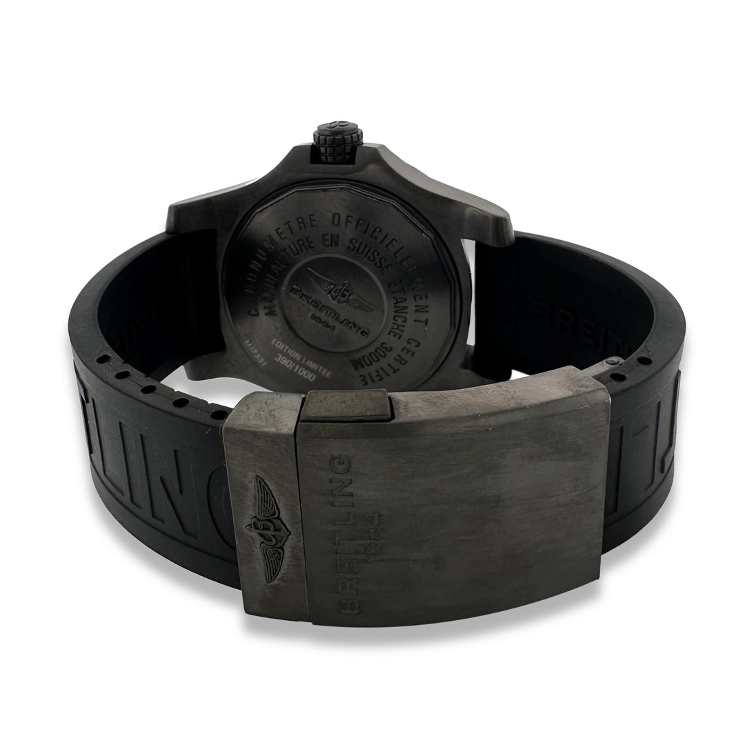 2016 Breitling Avenger II Seawolf 43mm Blackened Stainless Steel Rubber Strap Limited Edition Watch
