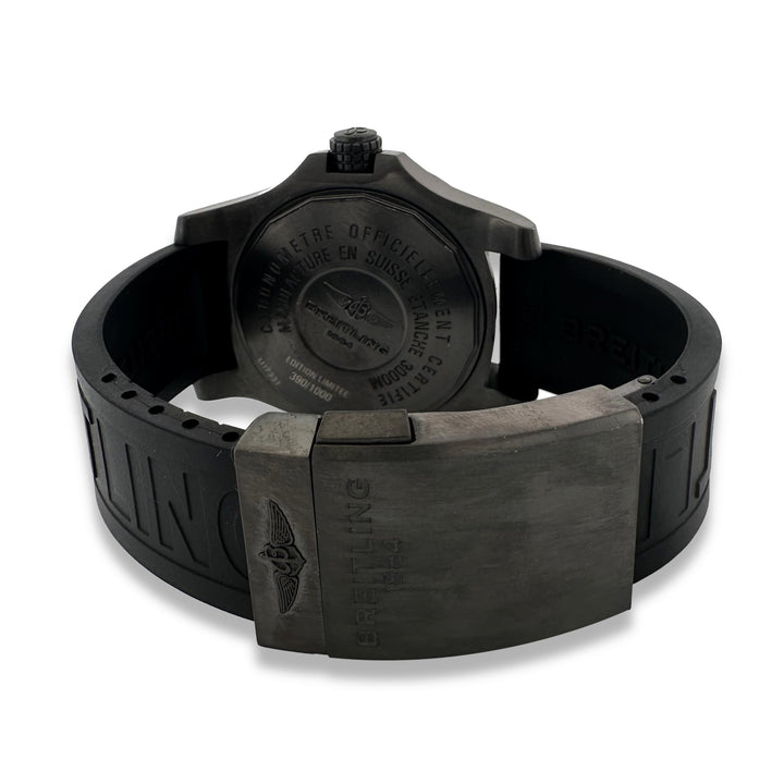 2016 Breitling Avenger II Seawolf 43mm Blackened Stainless Steel Rubber Strap Limited Edition Watch