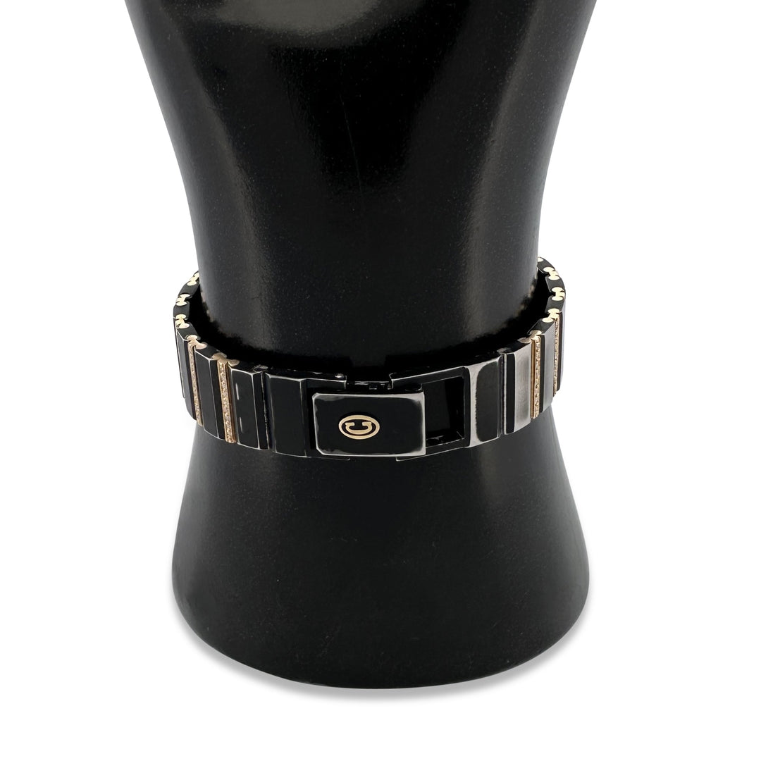 Concord Mariner SG Lady's Blackened Stainless Steel Bracelet Watch with Diamonds and Yellow Gold