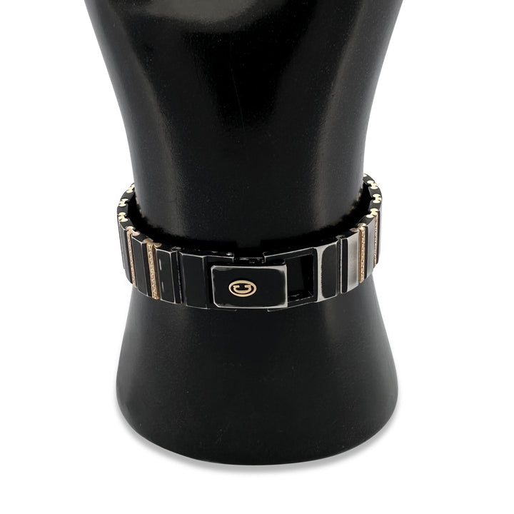 Concord Mariner SG Lady's Blackened Stainless Steel Bracelet Watch with Diamonds and Yellow Gold