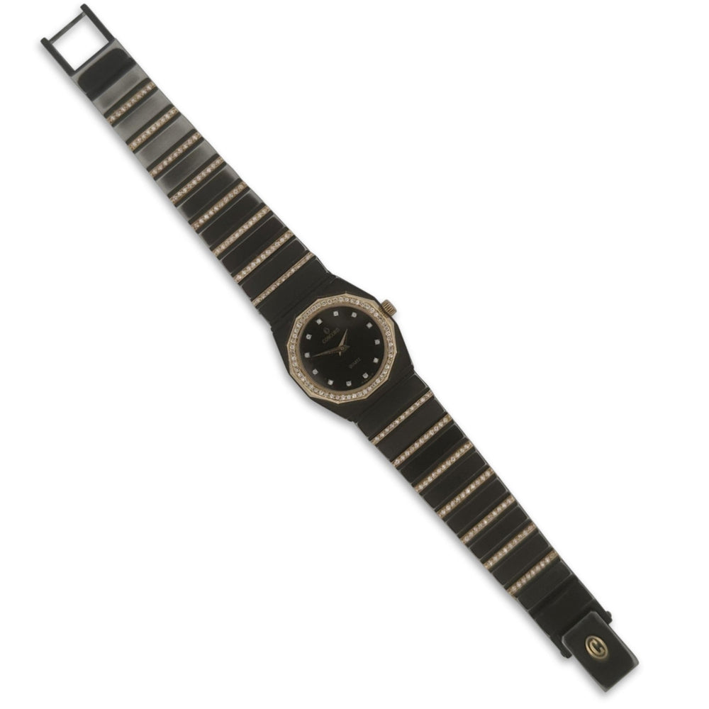 Concord Mariner SG Lady's Blackened Stainless Steel Bracelet Watch with Diamonds and Yellow Gold