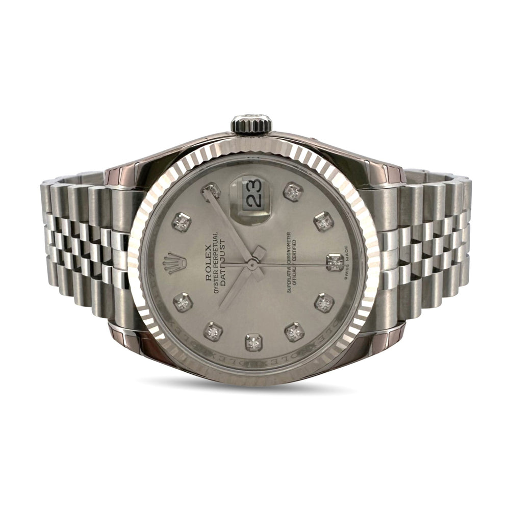 2007 Rolex Datejust 36mm Stainless Steel Jubilee Bracelet Watch with Box & Papers