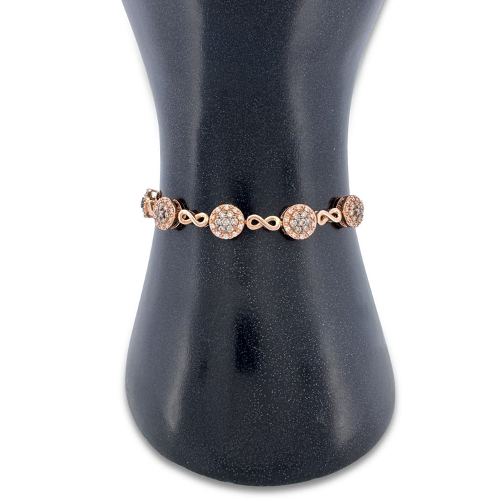 1ctw Chocolate & Nude Diamond Halo Bolo Bracelet in 14k Rose Gold by Le Vian