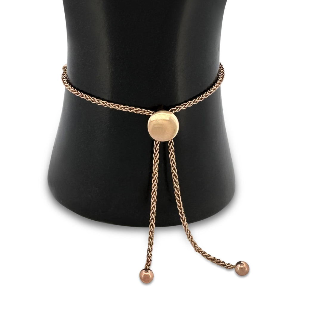 Raspberry Rhodolite Garnets with Chocolate & Nude Diamond Halos Bolo Bracelet in 14k Rose Gold by Le Vian
