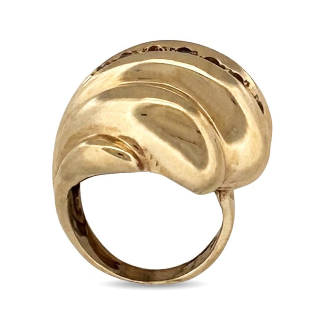 0.50ctw Round Brilliant Natural Diamond Cocktail Ring in 14k Yellow Gold
