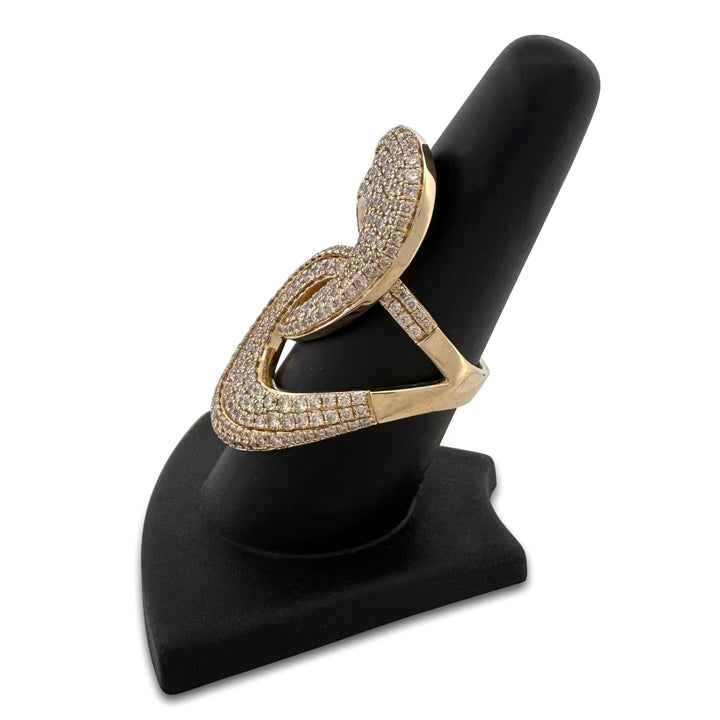 2.50ctw Nude Round Brilliant Natural Diamond Pavé Cocktail Ring in 14k Yellow Gold by Le Vian