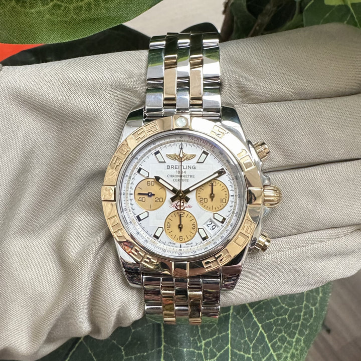 2012 Breitling Chronomat 41mm Automatic Two-Tone Stainless Steel & Yellow Gold Bracelet Watch with Box