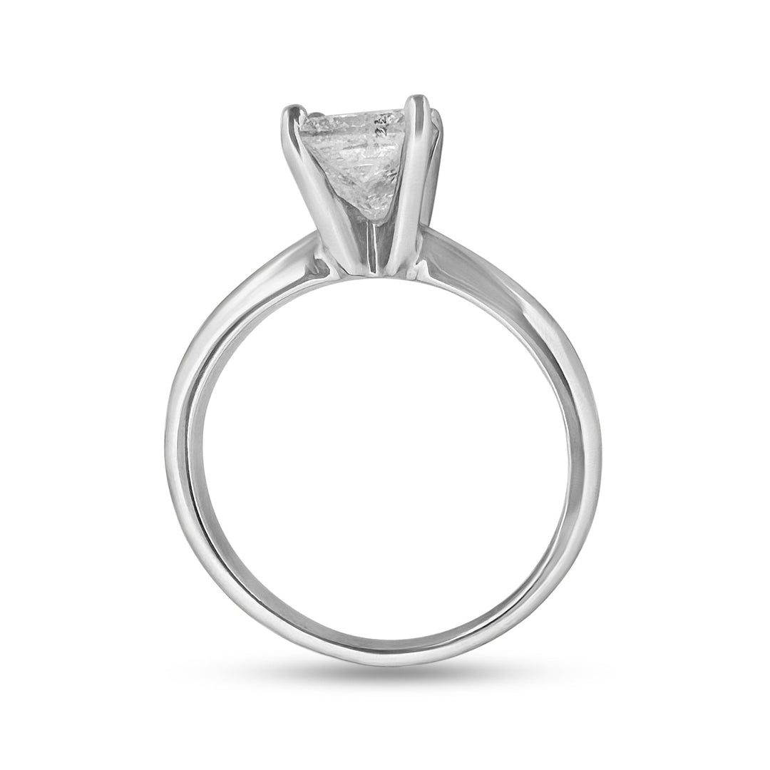 1.09cts Princess Cut Diamond Solitaire Ring in 14k White Gold