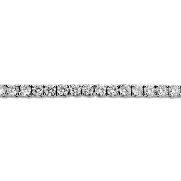 6.53ctw Round Brilliant Diamond Tennis Bracelet in 14k White Gold - Detail