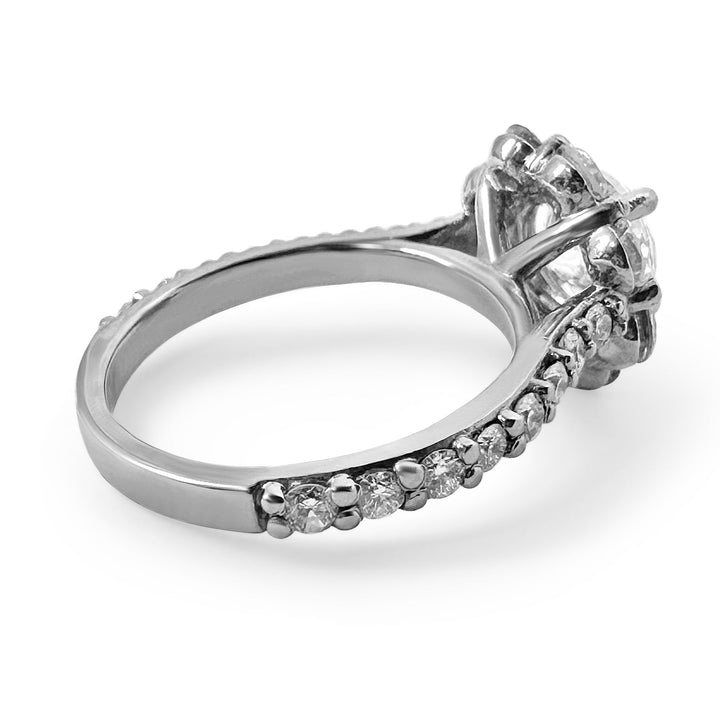 1.75ctw Round Brilliant Cut Diamond Cluster Ring in Platinum, under gallery