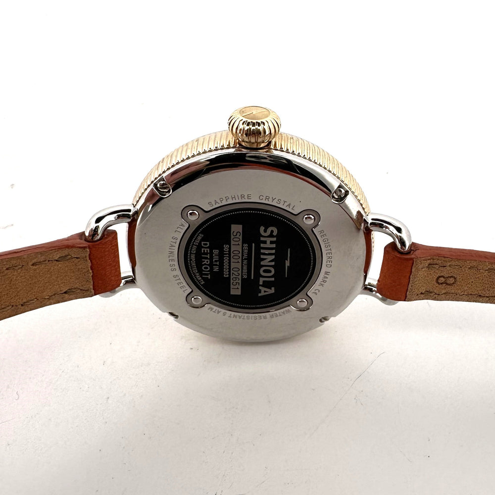 Shinola Birdy 34mm Stainless Steel Lady's Leather Strap Watch